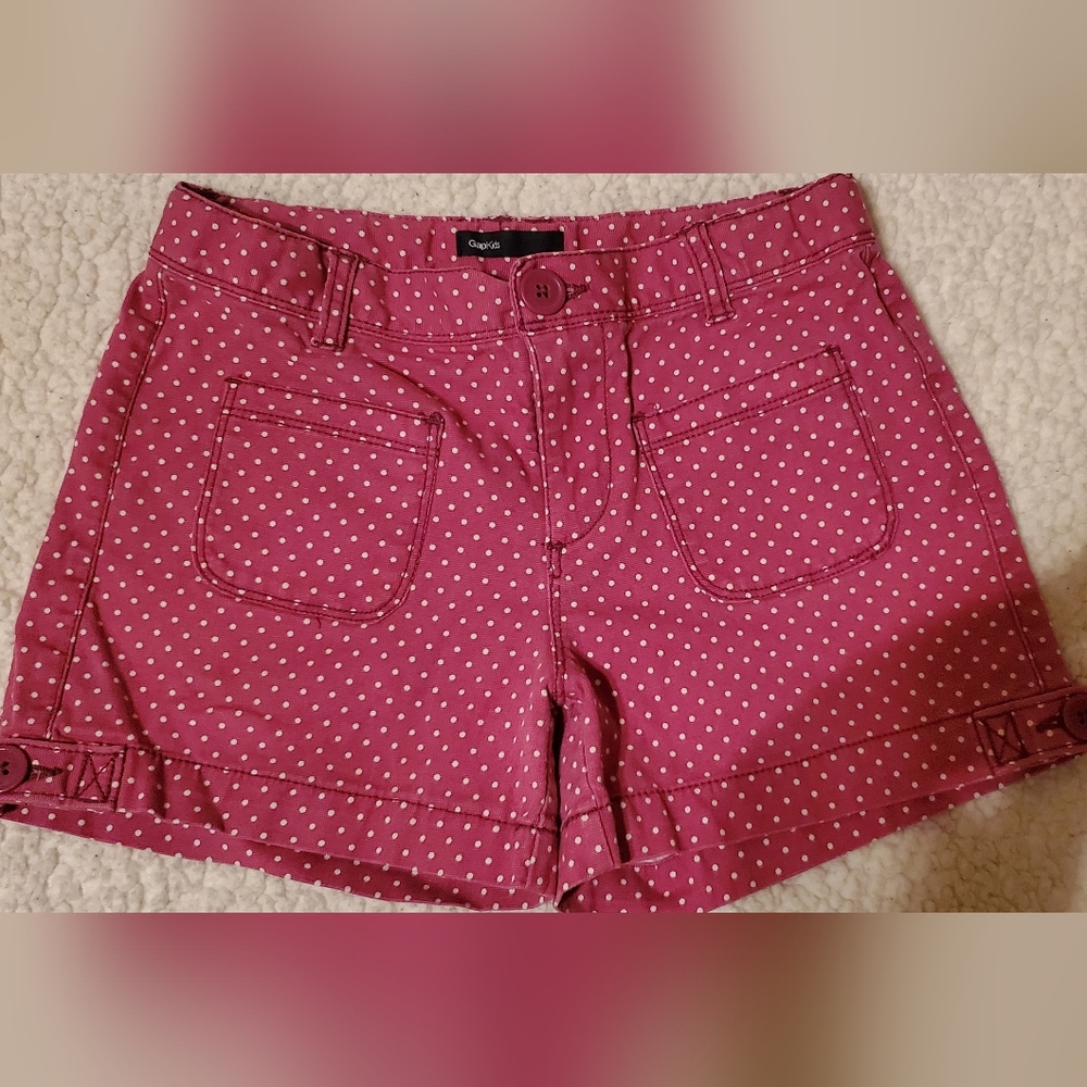 Gap Kids size 10 pink polka dot shorts